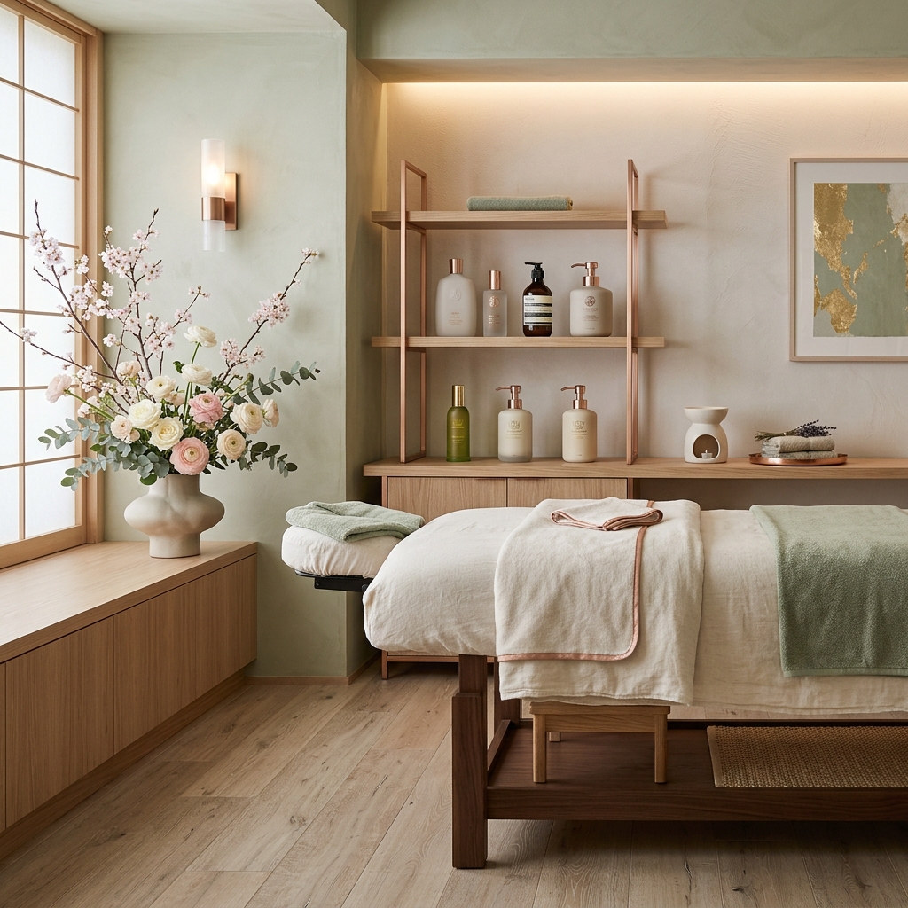 Luxury aesthetic spa treatment room